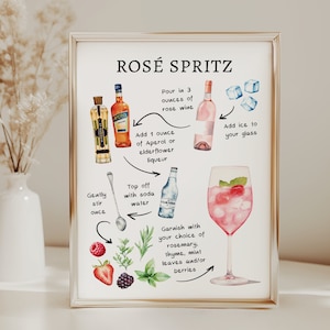 EDITABLE | Rosé Spritz Bar Sign Template, 0042AA