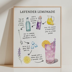 EDITABLE | Lavender Lemonade Bar Sign Template, 0042AA