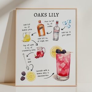 EDITABLE | Oaks Lily Bar Sign Template, 0042AA