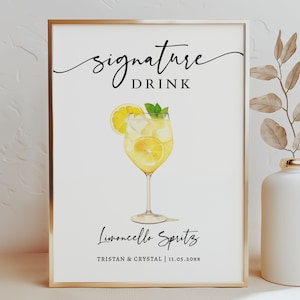 EDITABLE | Limoncello Spritz Bar Sign Template, 0042AA