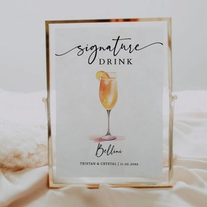EDITABLE | Bellini Bar Sign Template, 0042AA