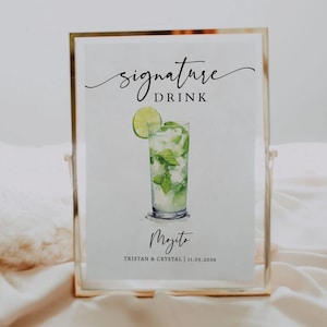 EDITABLE | Mojito Bar Sign Template, 0042AA