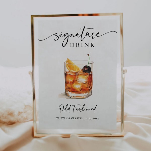 EDITABLE | Old Fashioned Bar Sign Template, 0042AA