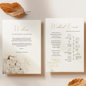 EDITABLE | White Pumpkin Wedding Program Template, 0017AA