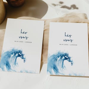 EDITABLE | Ocean Vow Book Template, 0012AA