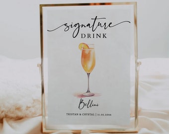EDITABLE | Bellini Bar Sign Template, 0042AA