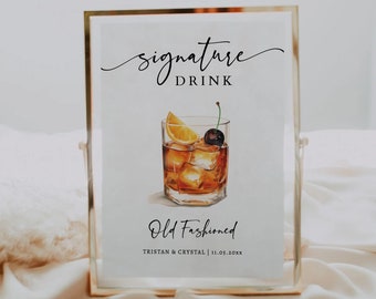 EDITABLE | Old Fashioned Bar Sign Template, 0042AA