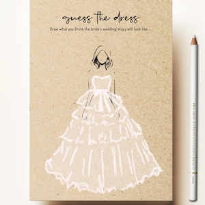 Guess The Dress Game Template, Bachelorette Party / Bridal Shower Game, Editable Template, 0001AA