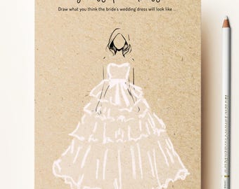 Guess The Dress Game Template, Bachelorette Party / Bridal Shower Game, Editable Template, 0001AA
