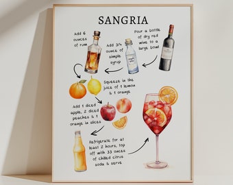 EDITABLE | Sangria Bar Sign Template, 0042AA
