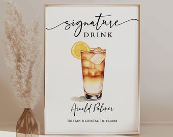 EDITABLE | Arnold Palmer Bar Sign Template, 0042AA