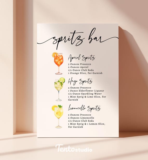 EDITABLE | Spritz Bar Sign Template, 0042AA