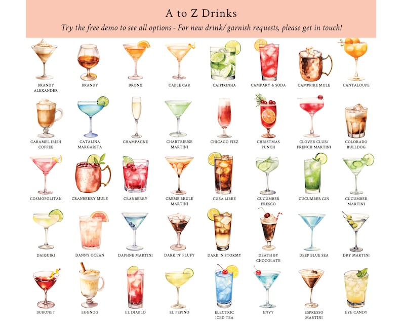 EDITABLE | Signature Drink Sign Template, 0042AA bild 5