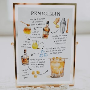 EDITABLE | Penicillin Bar Sign Template, 0042AA