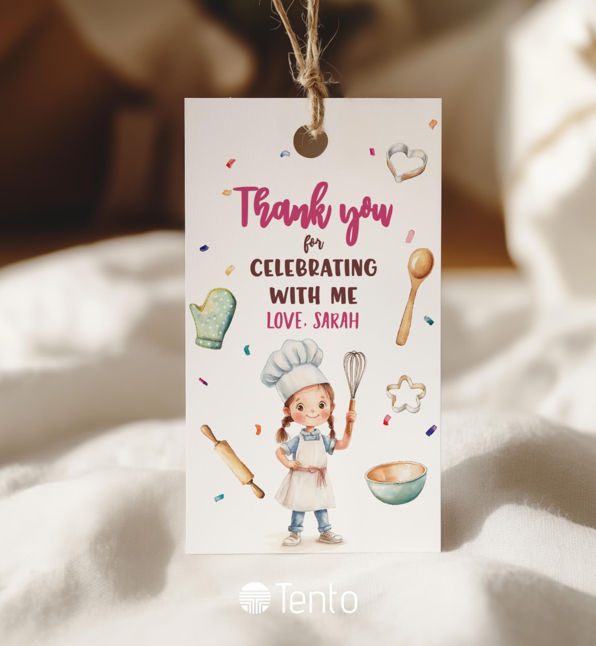 EDITABLE | Baking Favor Tag Template, 0050AA - Etsy