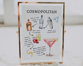 EDITABLE | Cosmopolitan Bar Sign Template, 0042AA
