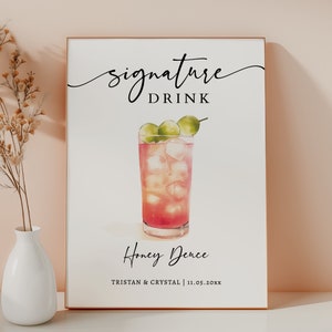 EDITABLE | Honey Deuce Bar Sign Template, 0042AA