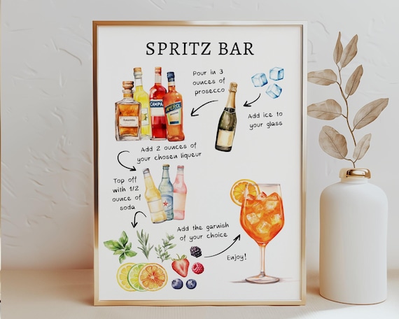 EDITABLE | Spritz Bar Sign Template, 0042AA