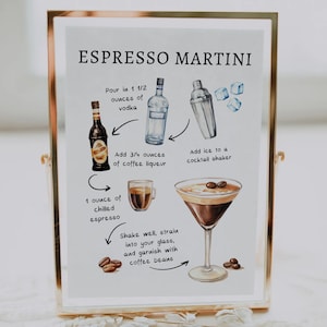 EDITABLE | Espresso Martini Bar Sign Template, 0042AA