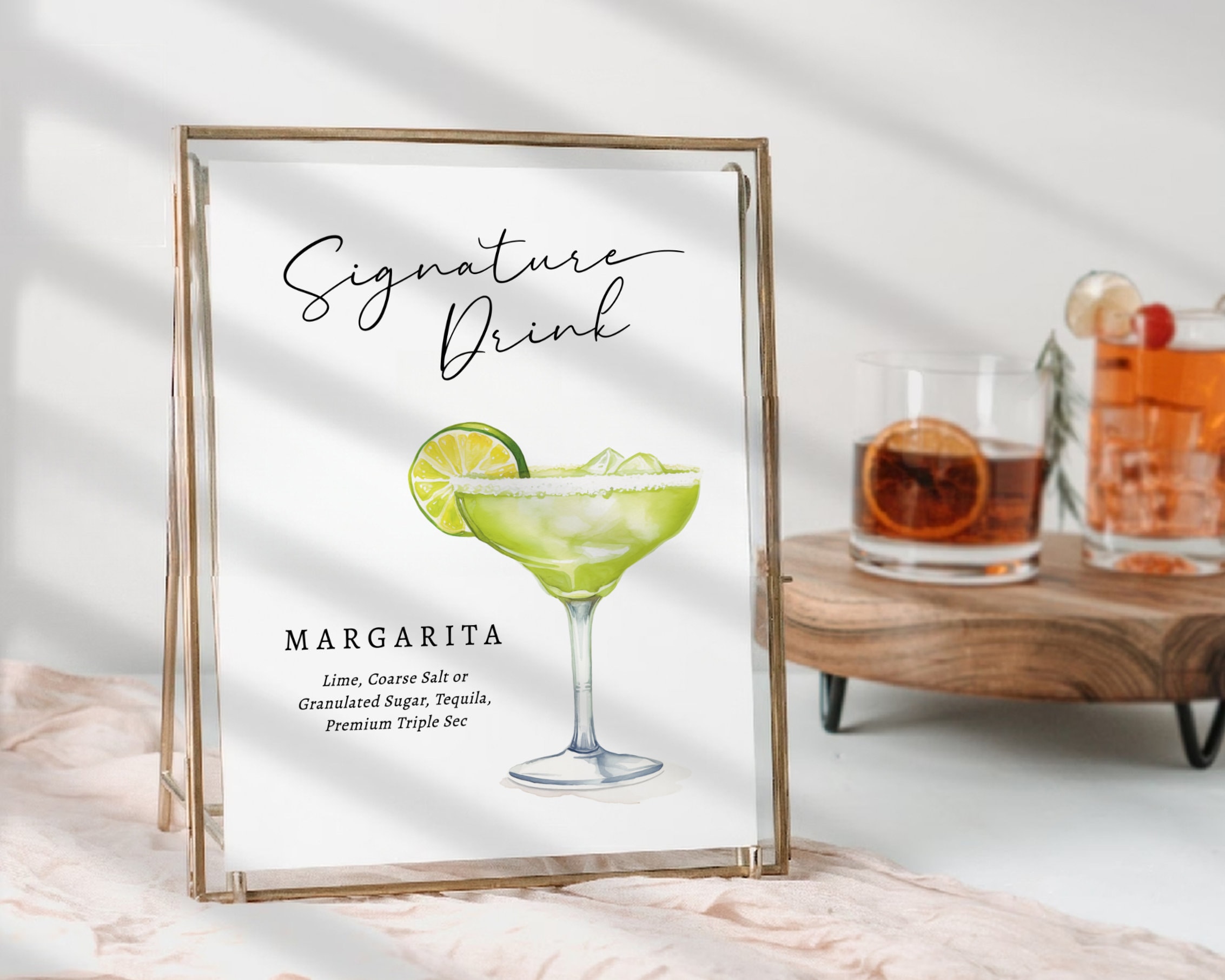 EDITABLE | Margarita Bar Sign Template, 0042AA - Etsy