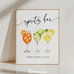 Create a stylish focal point at your bar with the Spritz Bar Sign Template! Featuring editable text, this custom sign is perfect for highlighting your signature cocktails. Ideal for any bar looking to spotlight refreshing and vibrant spritz drinks.