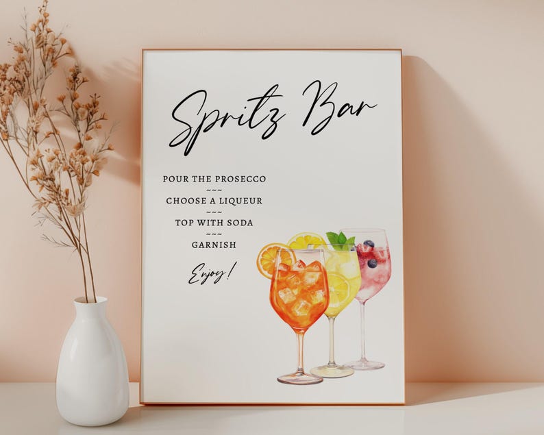 EDITABLE | Spritz Bar Sign Template, 0042AA imagen 1