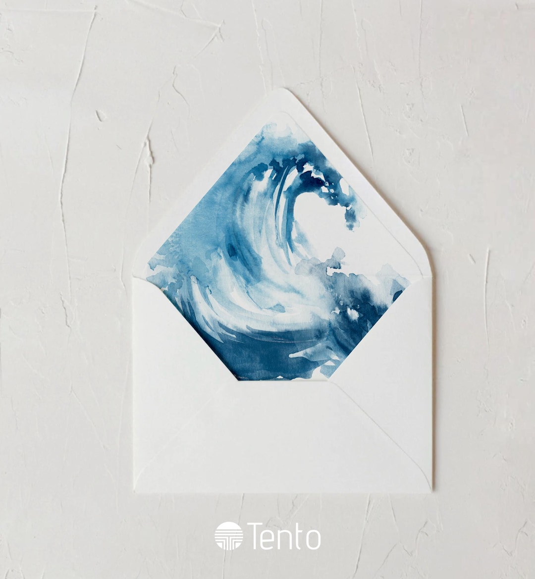 PRINTABLE Ocean Envelope Liner Template, A1, A2, A6, A7 & A9, 0012AA