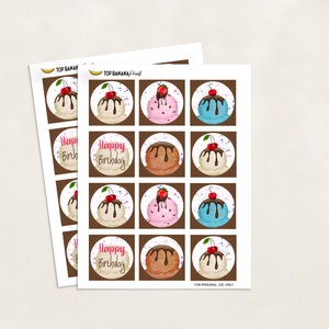 PRINTABLE Ice Cream Cupcake Toppers Summer Party | Etsy