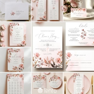 EDITABLE | Floral Wedding Templates Bundle, 0025AA