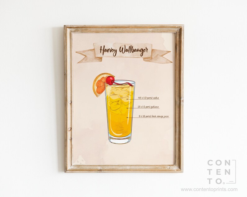 Introducing our Harvey Wallbanger Cocktail Sign Template! Shake up the party with this editable text template featuring your signature drink. This classic cocktail blends vodka, Galliano, and orange juice for a citrusy and vibrant sip.