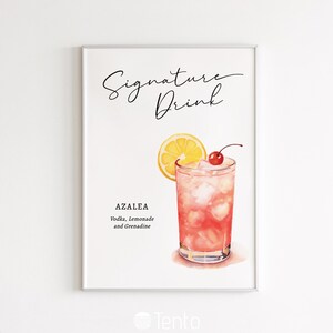EDITABLE | Azalea Bar Sign Template, 0042AA - Etsy