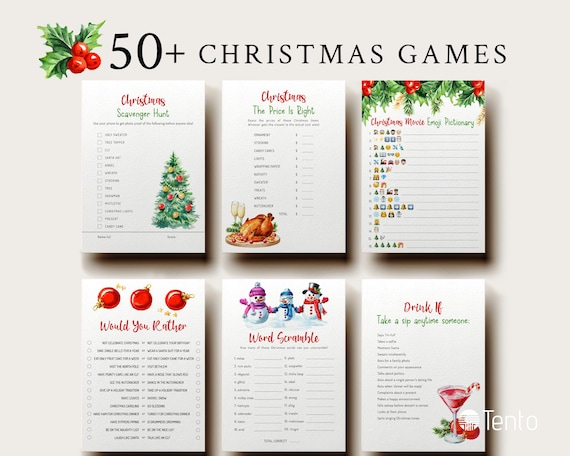 EDITABLE | Christmas Games Bundle, Winter Holiday Games, 0031AA