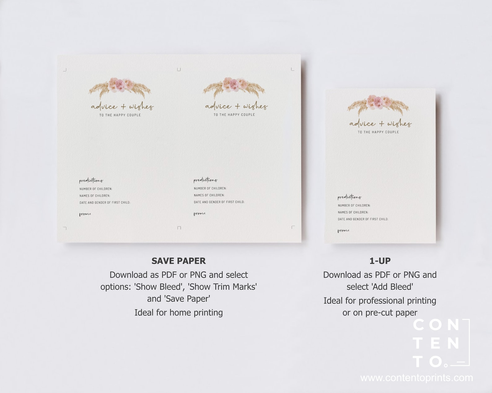 EDITABLE Advice and Wishes Card Template Wedding Advice Etsy