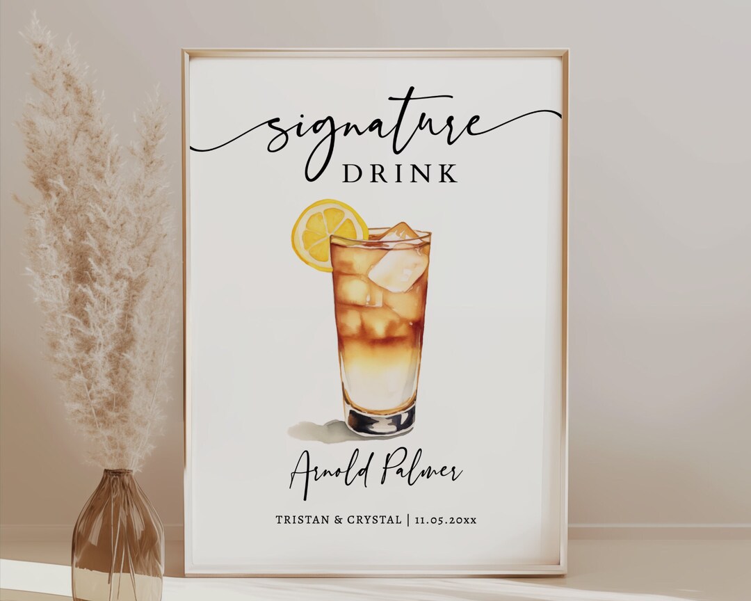 EDITABLE Arnold Palmer Bar Sign Template, 0042AA Etsy