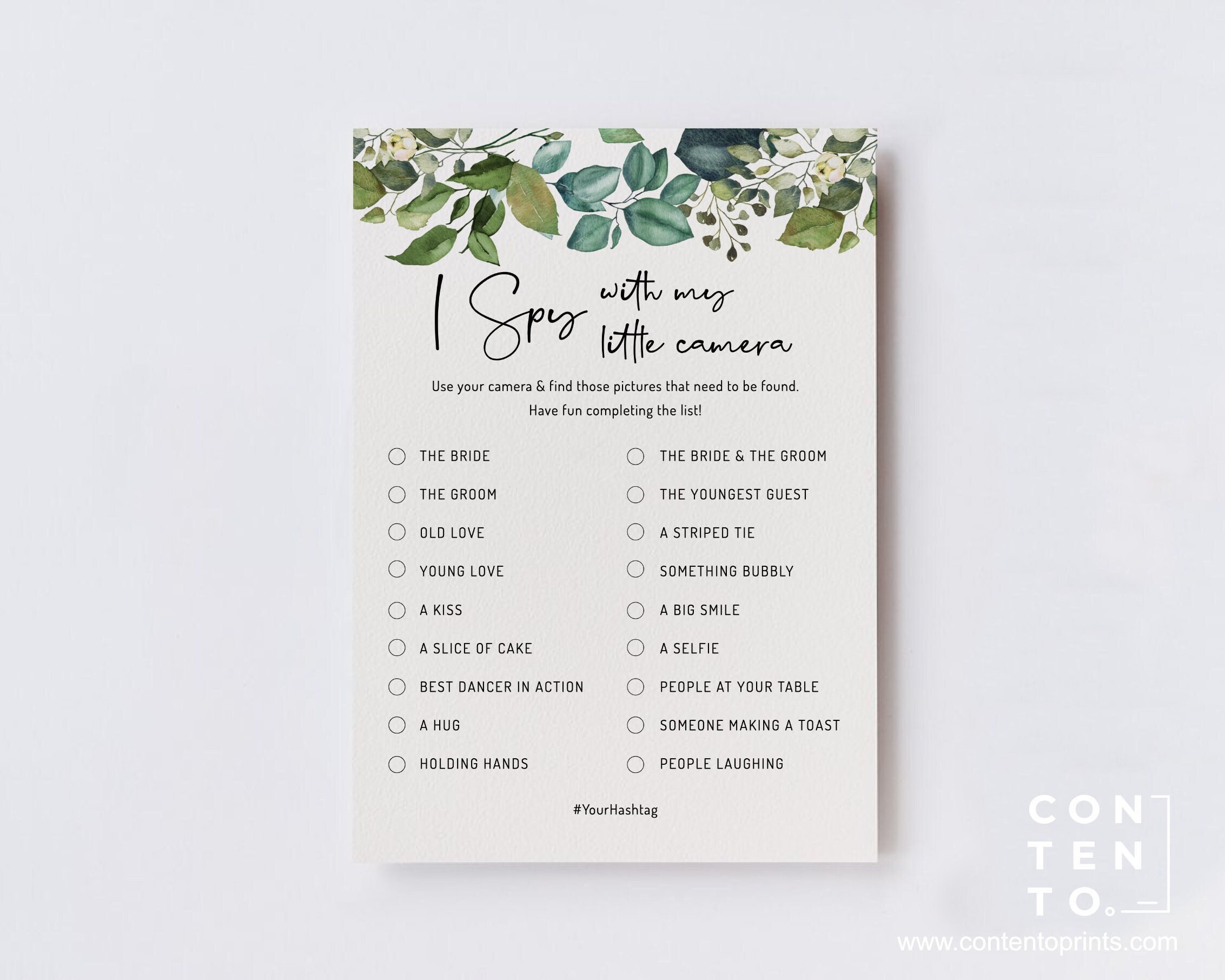 EDITABLE I Spy Game Wedding Game Template Printable - Etsy