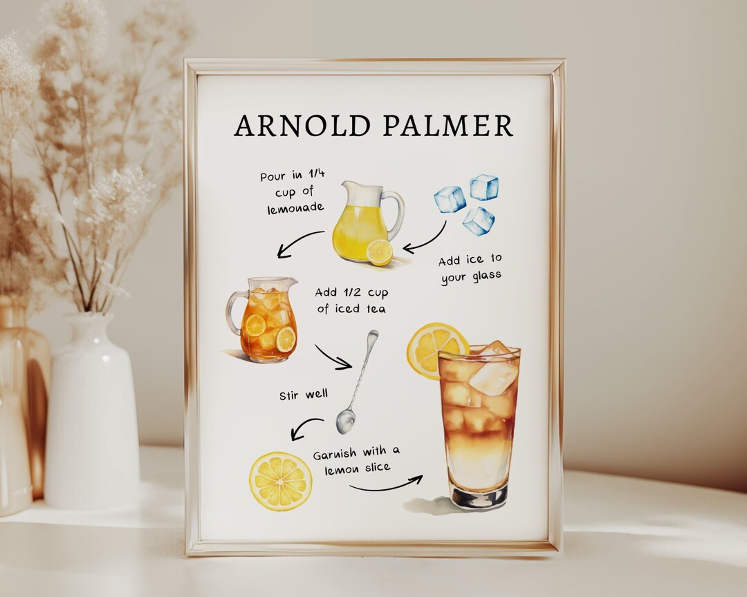 EDITABLE Arnold Palmer Bar Sign Template, 0042AA Etsy