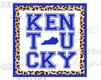Kentucky UK Cheetah Print Sublimation PNG Design