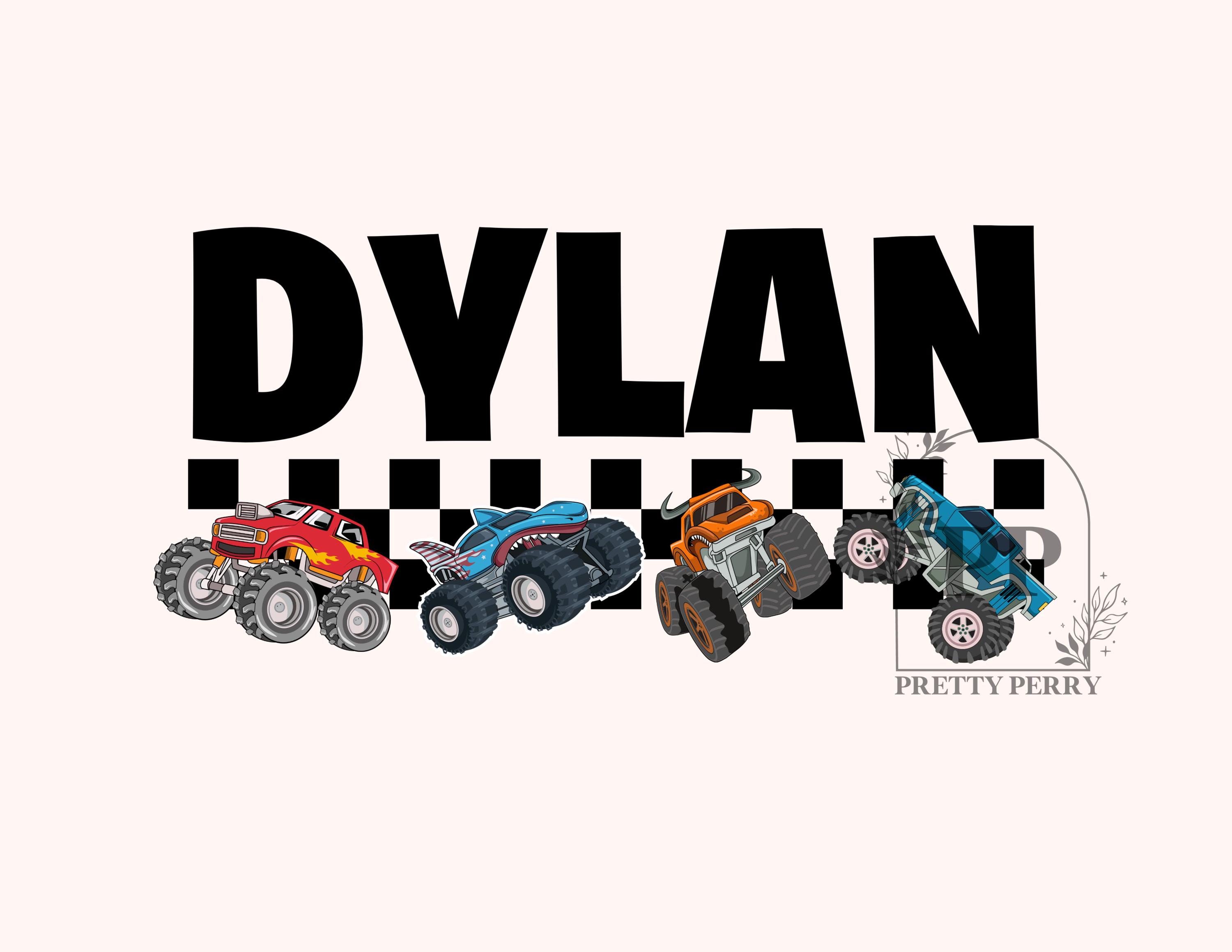 Custom Monster Truck PNG, Kids Monster Truck Name Digital Design,  Personalized Monster Truck Design,  Boy Mama Monster Truck Shirt Design