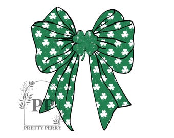 Día de San Patricio PNG, Trébol Png, Diseño de sublimación de lazo de trébol, Diseño de lazo del día de San Patricio, Coqueta de San Patricio Png,