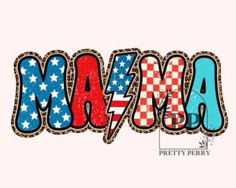 Diseño grunge del 4 de julio, PNG de mamá guepardo a la moda, diseño de camiseta de mamá del 4 de julio, PNG de sublimación de mamá con rayo