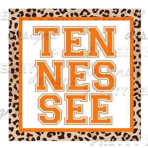 Tennessee Cheetah Print Sublimation PNG