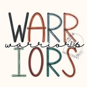 Warriors PNG | Warriors Mascot PNG | Warriors Team Sublimation Design | Go Warriors Design