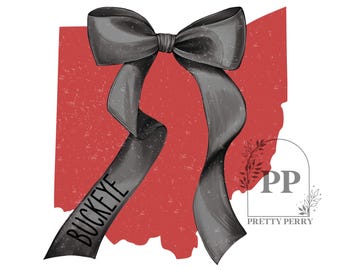 Ohio Coquette PNG, OH Bow Png, Ohio Shirt Digital Design, OH Bow Sublimation Design