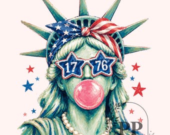 1776 Statue of Liberty PNG, 4th of July shirt design, Trendy fourth of july sublimation png, retro 4th july png
