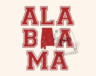 Diseño de sublimación de Alabama en dificultades / Alabama PNG