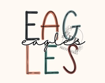 Eagles Mascot PNG | Eagles Sublimation PNG | Eagles Shirt Design