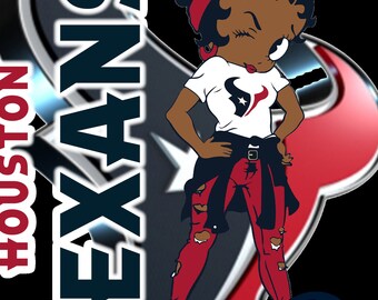 Betty Boop Texans PNG Etsy