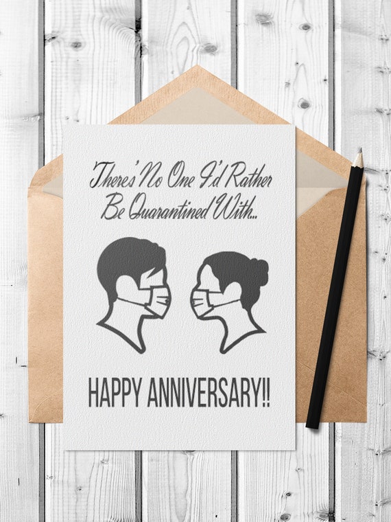 Quarantine Printable Anniversary Card with Free A7 ...