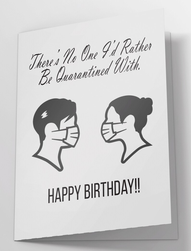 Quarantine Birthday Card for Spouse Birthday Card for Etsy