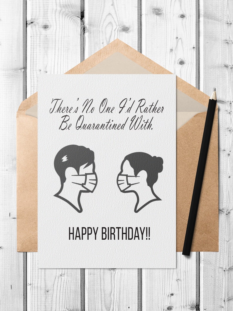 Quarantine Birthday Card for Spouse Birthday Card for Etsy